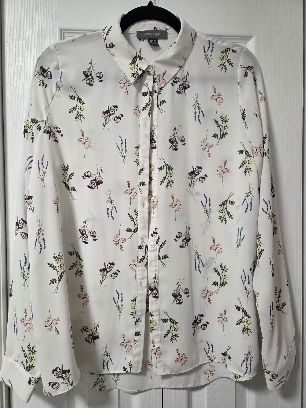 Primark Cream Floral Button-Up Blouse